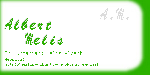 albert melis business card